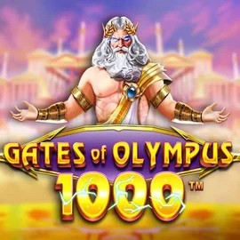 Gates of Olympus 1000 online game logo by Pragmatic Play on luckywave-casino.net
