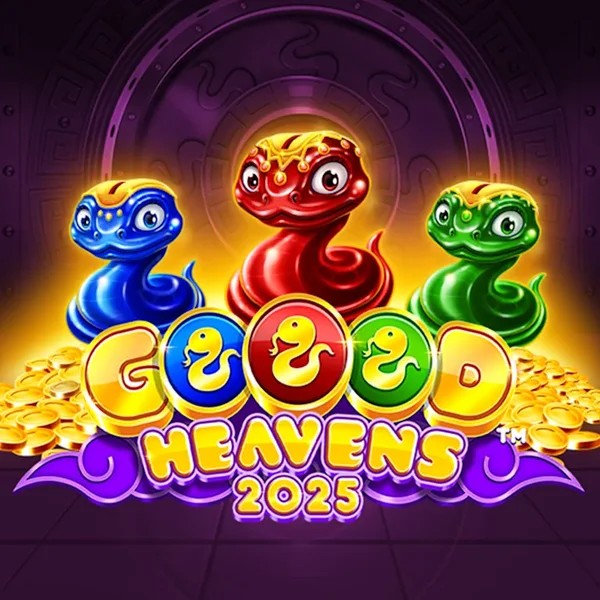 Goood Heavens slot logo by Rarestone Gaming at Lucky Wave Casino