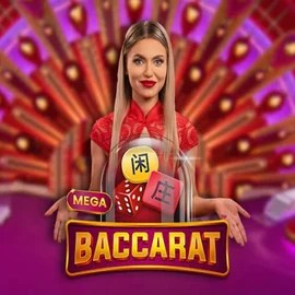 Mega Baccarat logo by Pragmatic Play at Lucky Wave Casino
